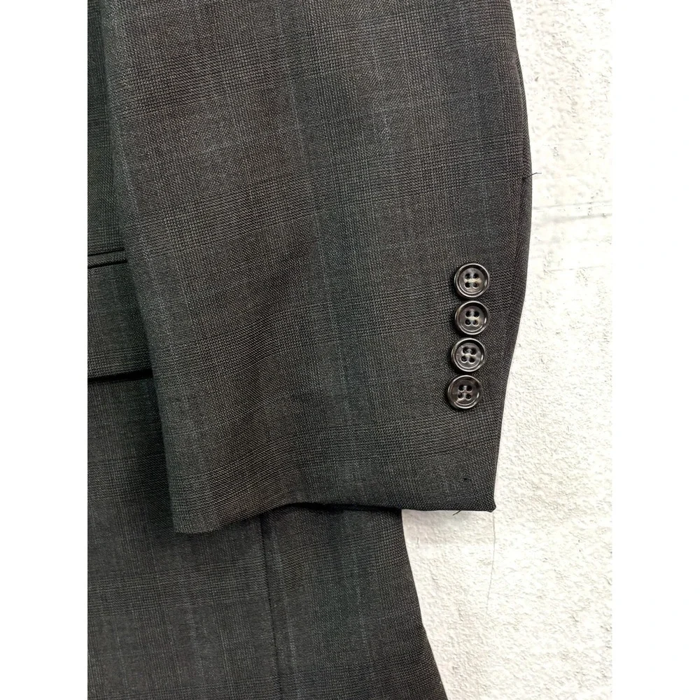 Joseph Abboud 40S 32x28 2pc Pant Suit Gray 100% Wool All Season‎ Two Button